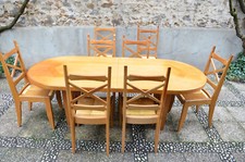 ROBERT GUILLERME ET JACQUES CHAMBRON VOTRE MAISON TABLE ARDENNES ET HUIT CHAISES