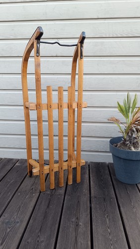 Luge bois marron avec - marron,
