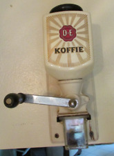 Vintage Douwe Egberts D E Koffie Coffee Wall Grinder with Glass Cup-All Original