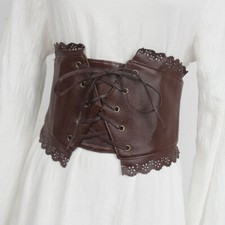 Femme PU Cuir Corset Ceinture