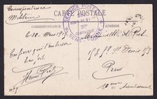 Carte postale avec cachet