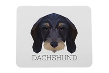 Teckel à poil dur sous-main géométrique Art-Dog