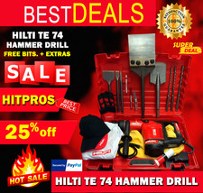 HILTI TE 74 PREOWNED, FREE BITS, CHISELS, HILTI HAT, FAST SHIPPING