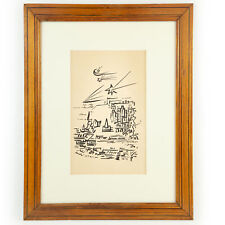 André MASSON original drawing INK SIGNED from Nelly KAPLAN