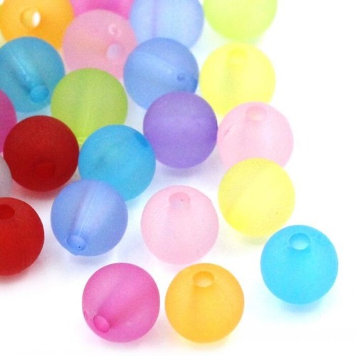 Perles resine 6mm - perles,