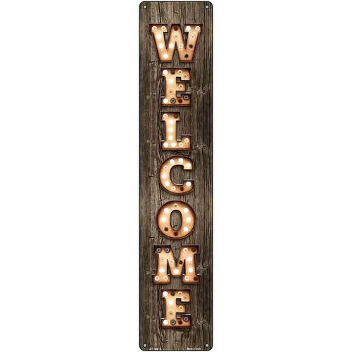 Welcome vertical bulb x12 - welcome, 3"x12"