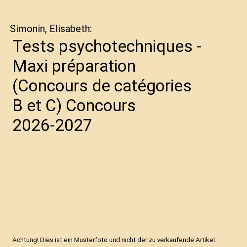 Tests psychotechniques maxi - -,