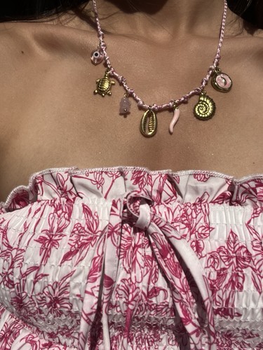 Collier breloques acier - collier,