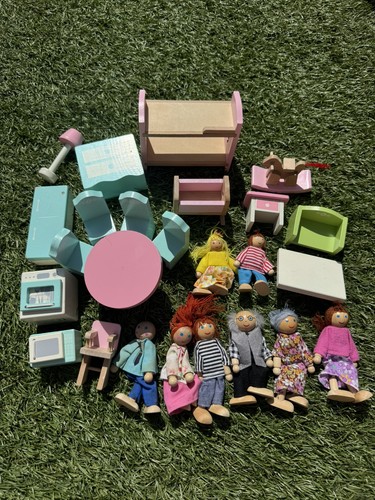 Wooden doll house furniture - doll,