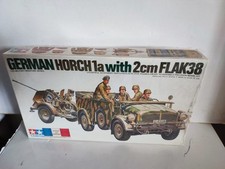 VINTAGE TAMIYA GERMAN HORCH 1A MODEL WITH 2 CM FLAK 38 1/35 NEW SEALED