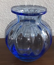 Beau vase boule bleu en