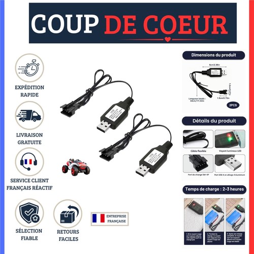 Chargeur usb rc avec - chargeur, 7,4v