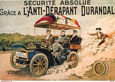 Advertising - Durandal Anti Slip - Automobiles - White Illustration - Vintage