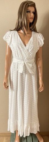 Robe longue blanche - , en