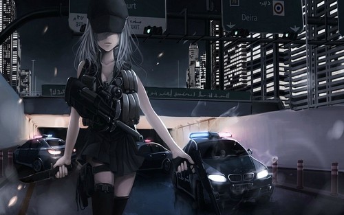 Anime girls highway p90 - girls, fn