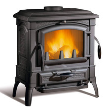 La Nordica 3002140 Isetta.16 Poêle À Bois 7.3kW 209M³ En Fonte Émaillée Noire
