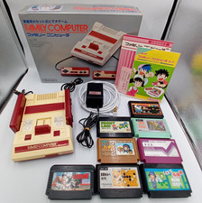 Famicom Console Nintendo Family Computer FC CHV-001 Boxed +8 Games NES Tested