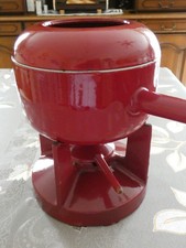 BEAU Service à fondue en fonte émaillée CASTIRONE FRANCE Appareil Brûleur Poelon