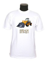 tee-shirt enfant garçon tractopelle personnalisable réf 115