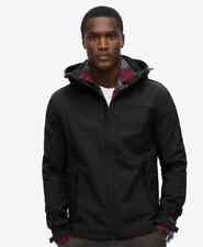 Superdry Jacket Hooded Softshell Trekker Jacket Coat Zip Pockets Black
