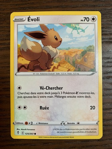 Carte pokémon evoli 125 203 - carte,