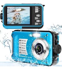 Underwater Camera with 10FT 30MP FHD 1080P Waterproof Digital Camera, Blue