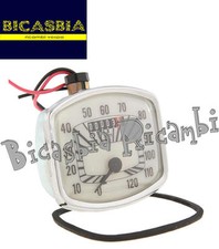 7574 - Compteur Kilométrique Invendu Blanc A 120 Km Vespa 150 GS VS2T VS3T VS4T