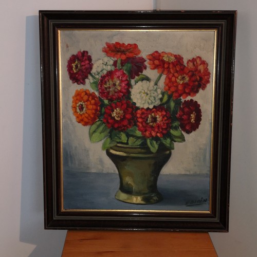 Tableau peinture huile bouquet - tableau,
