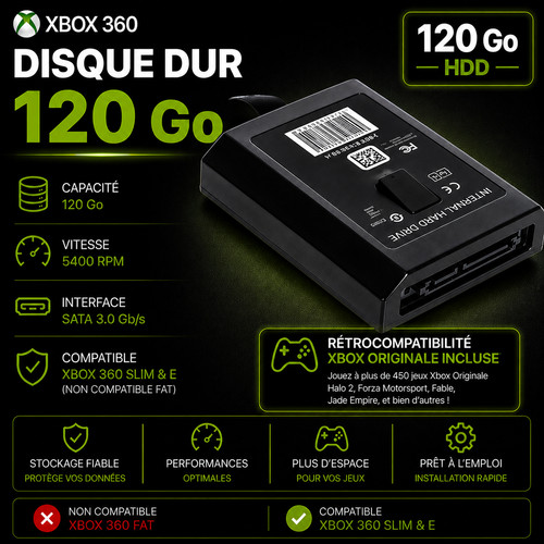 Disque dur xbox 360 - disque,
