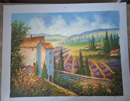 Peinture paysage signée - peinture, paysage-