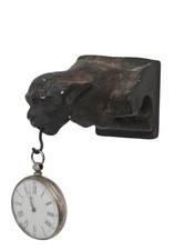 19th century gargoyle wall pocket watch holder