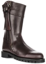 Justinreess Angleterre Short À Franges Ajusté Femme Bottes Marron UK 3 - 9