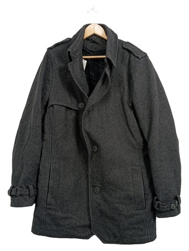 Manteau laine homme gris - en,