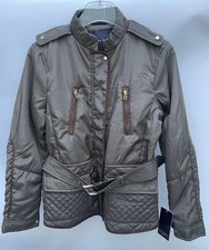 Zara Nouveau Manteau Matelassé Khaki Femme Taille M Réf 3625 235