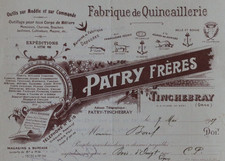 Invoice TINCHEBRAY Orne Hardware PATRY Varlope Game Trap 74