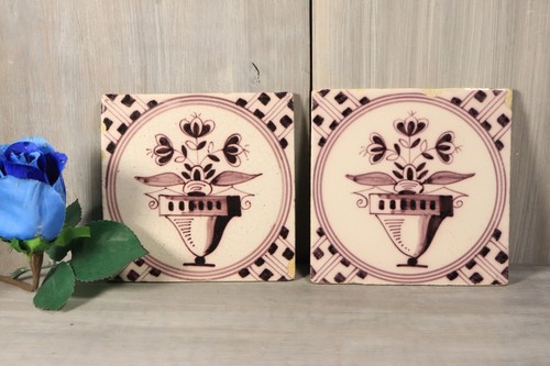Paire carreaux anciens en - paire,