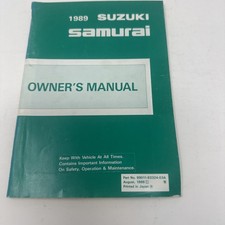 1989 SUZUKI Samurai owners manual ORIGINAL glove box literature