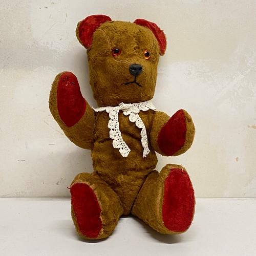 Ancien ours peluche caramel - ancien,