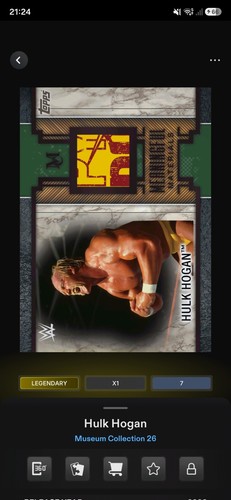 Hulk hogan 10cc topps - hogan, museum