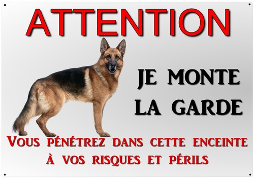 Plaque chien berger allemand - chien,