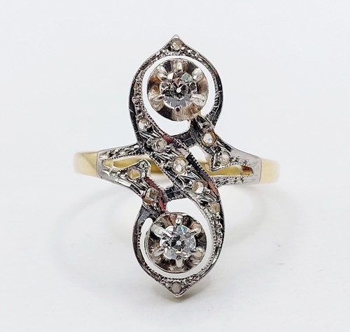Bague marquise antique 18k - antique, or