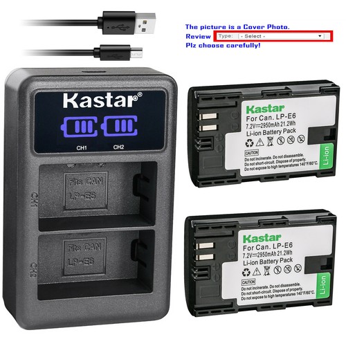 Kastar battery lcd dual - battery,