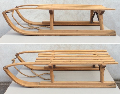 Luge bois sport hiver - bois,