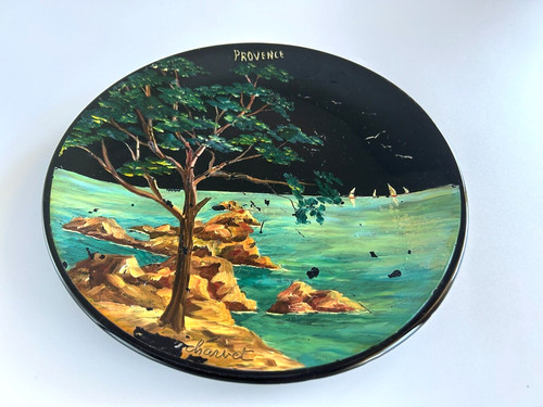 Ancienne assiette peinte - assiette,