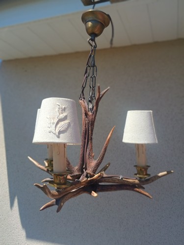 Lustre bois cerf - bois, imitation