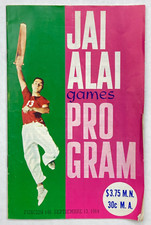 Jai Alai Games Program 1964 Tijuana Mexico 9/13/64 Fronton Palacio Vintage
