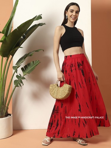 Jupe longue maxi imprimé tie - longue,
