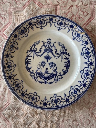 Assiette plate vieillard - plate,