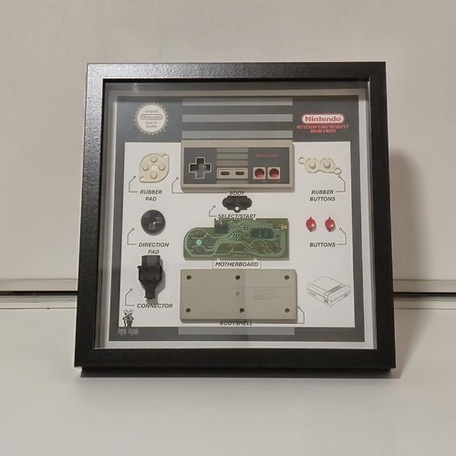 Shadowbox diorama manette nes - shadowbox/diorama,