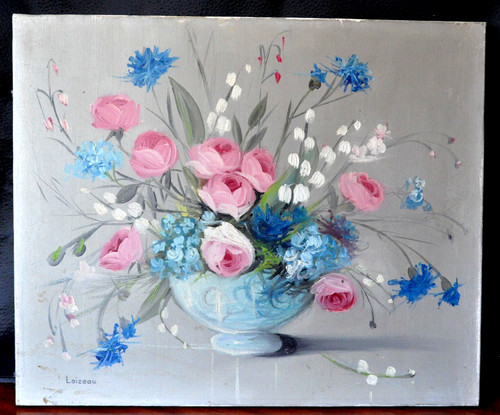 Ancienne peinture sur - , toile
